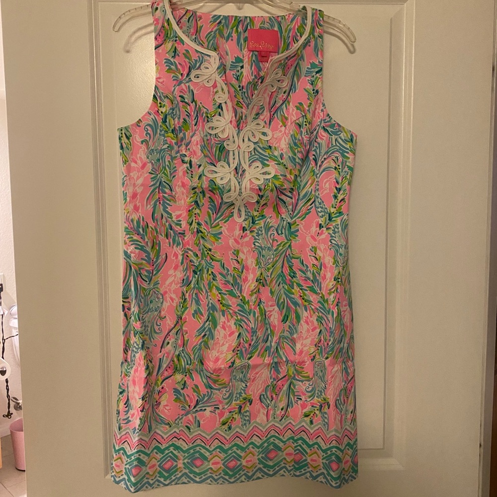 Lilly Pulitzer Gabby Stretch Shift Dress Unicorn 8